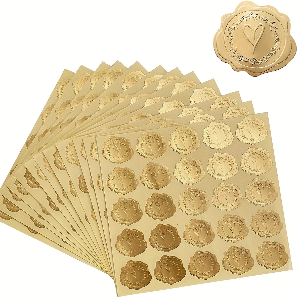 300 -shaped Wax Seal Envelopes With Self-adhesive Design, Suitable For Wedding Invitations, Greeting Cards, And Party Gifts, , Oval Shape
