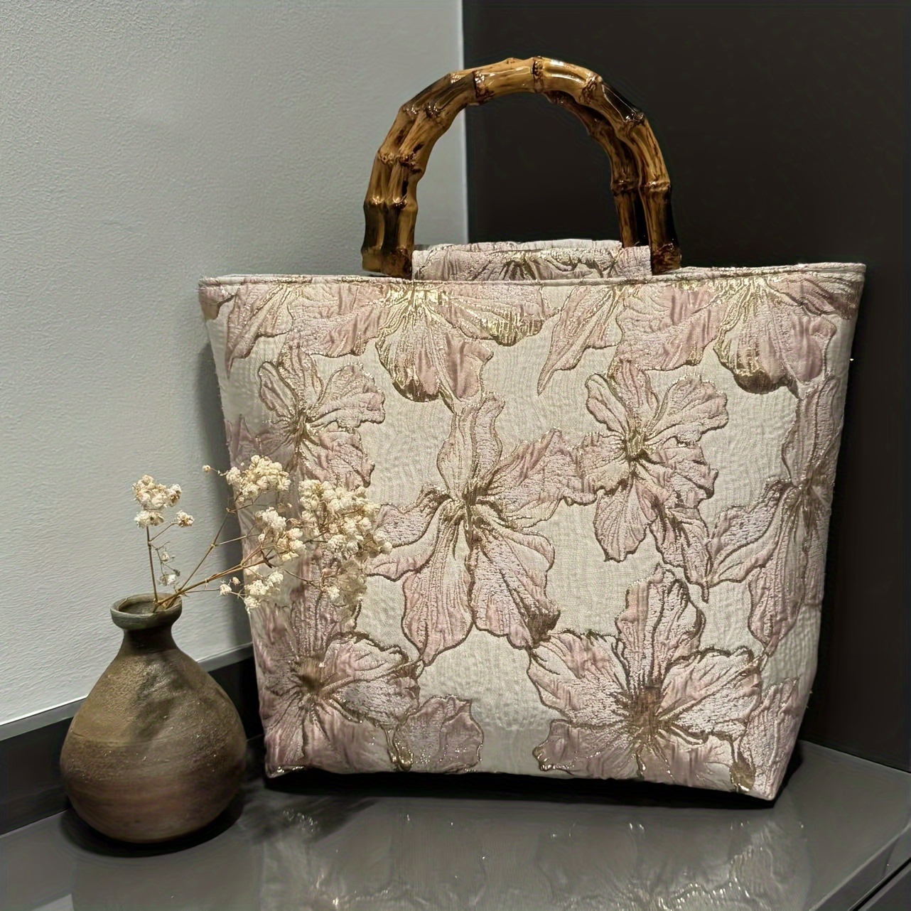

Large Plastic Bag, Double-sided Embroidered Hot -