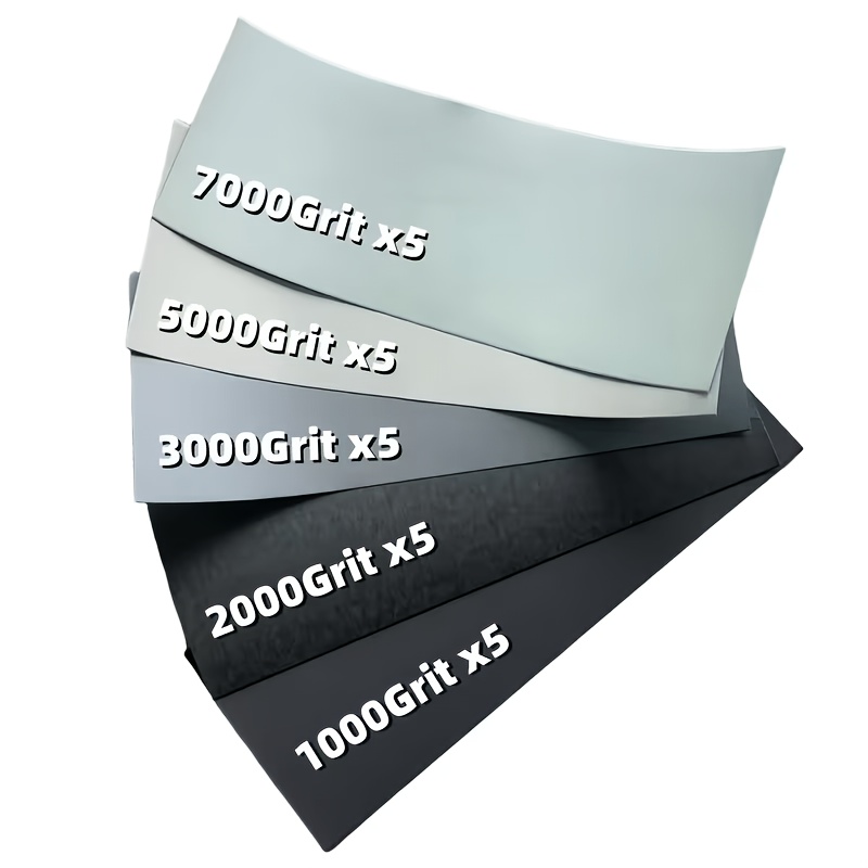 TEMU 25pcs Wet Sandpaper Set 1000-7000 Grit - With Color-coded Packaging, Compatible With Belt And Polishers, Suitable For Wood, Metal, Plastic, ,