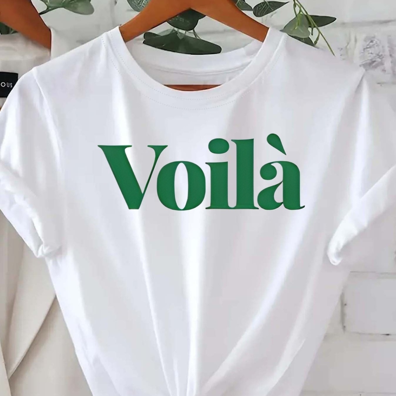 

T-shirt à manches courtes, imprimé , col rond tricoté, élégant et , décontracté et polyvalent, haut pour femme pour et l'été.