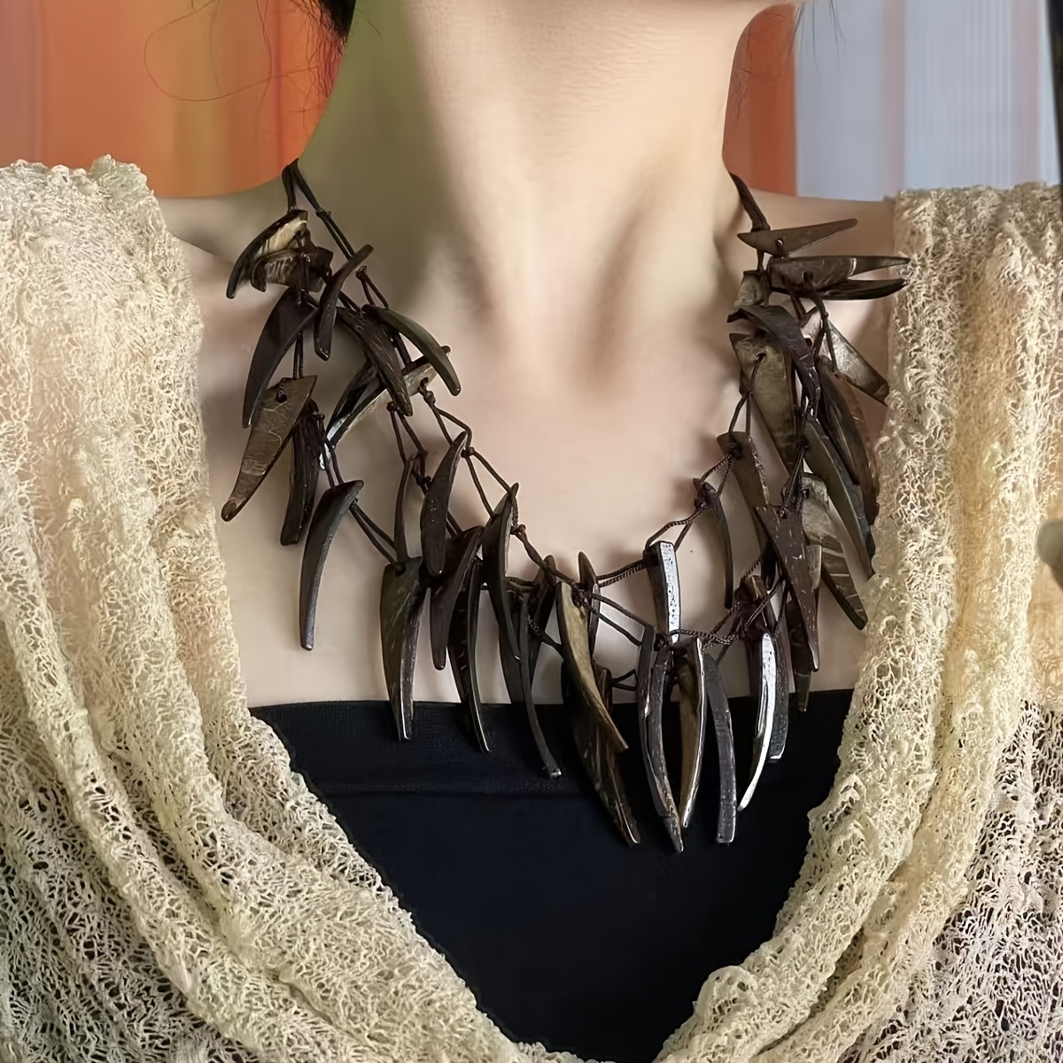 Ethnic Style Coconut Shell Necklace for Women