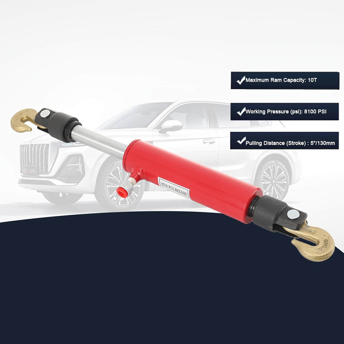 10 TON Hydraulic Pull Back RAM for Portable Power Tool