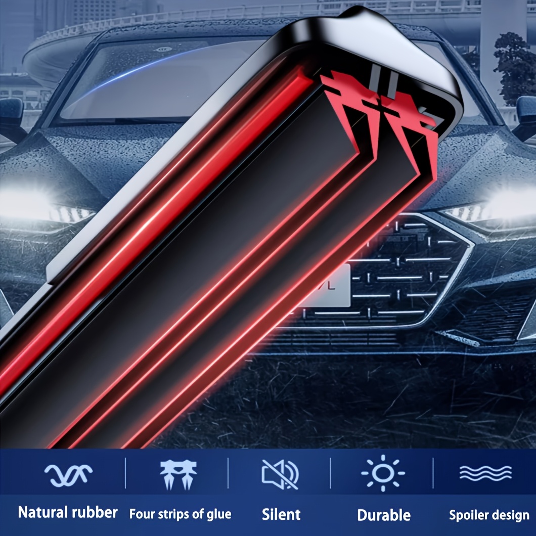 

Quiet And 4-layer Wiper Blades -j/u Hook Wiper Blades - 4 Rubber Strips, Quiet And , Sizes -14 ", 16 ", 17 ", 18 ", 19 ", 20 ", 21 ", 22 ", 24 ", 26 ", 28 "- For All Cars