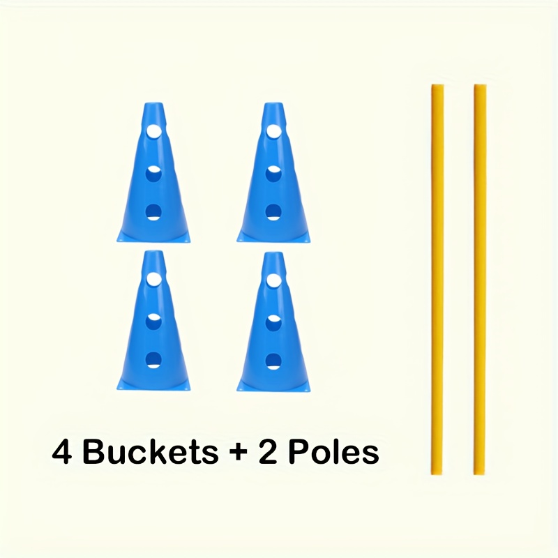 TEMU 5 Sets Of Dog Jumping Training Obstacles, Agility Training Set, Height Adjustable Dog Jumping Stick Set, Track Pet Supplies