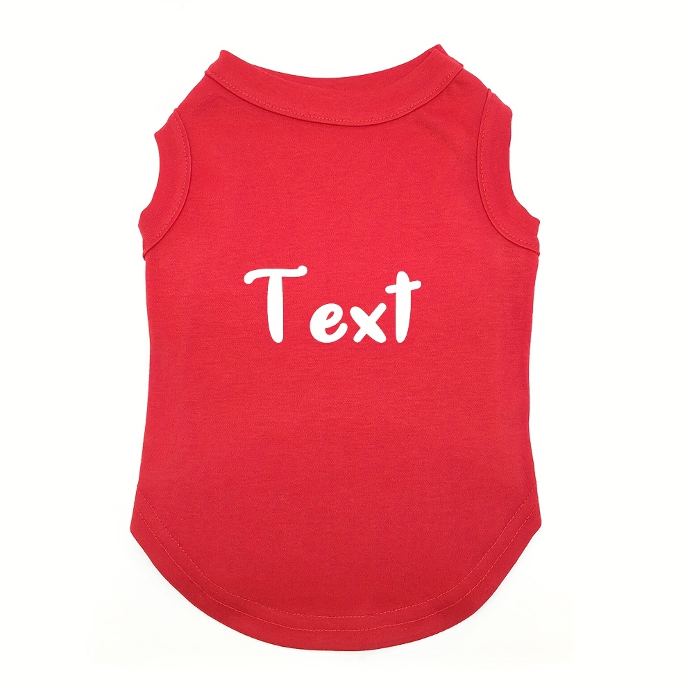 TEMU [Personalizzato] Magliette per cani con testo personalizzato, 12 opzioni di disponibili, gilet per animali domestici