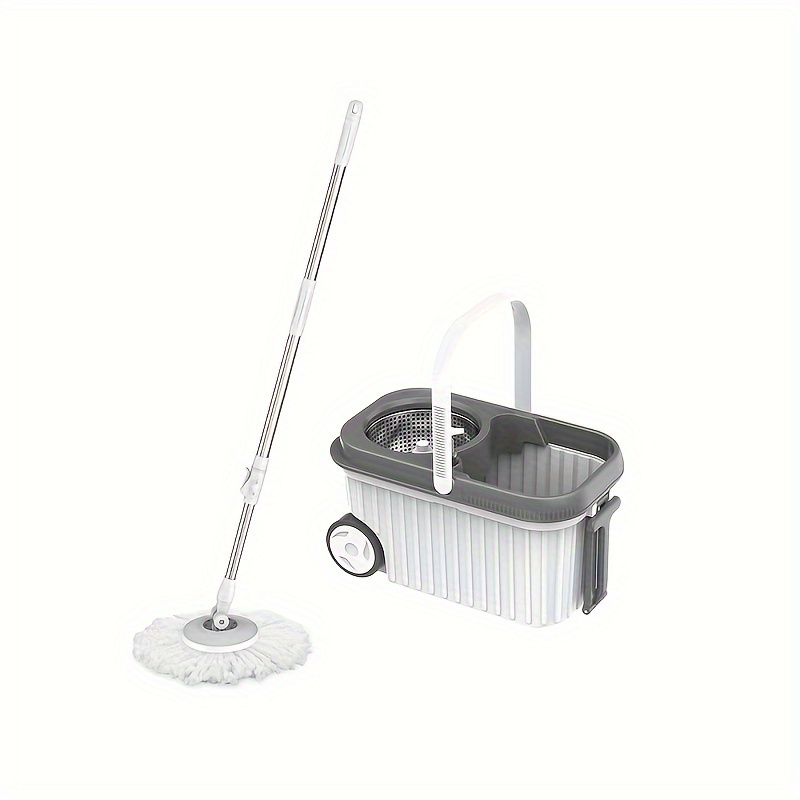 1set spin mop and bucket set with extendable handle liquid dispenser wringer set 360 spinning mop bucket floor cleaning mopping system household rotating floor mop lazy mop dust removal mop dry and wet use cleaning supplies