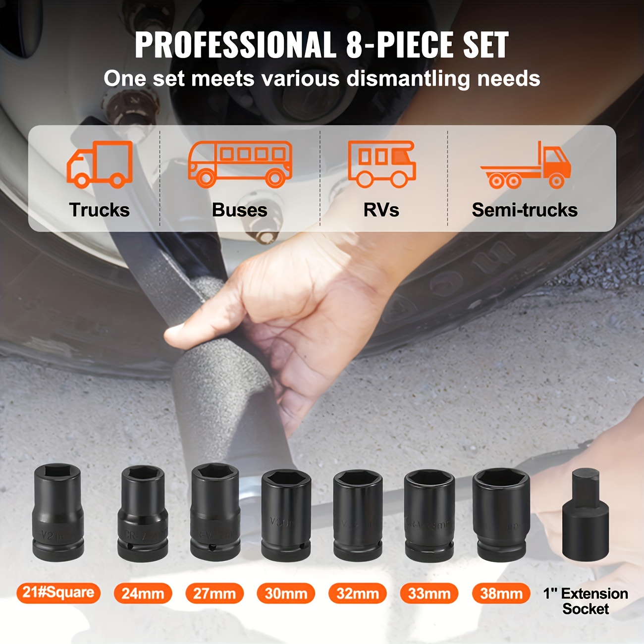 High leverage heavy duty torque multiplier wrench for truck lug nuts.