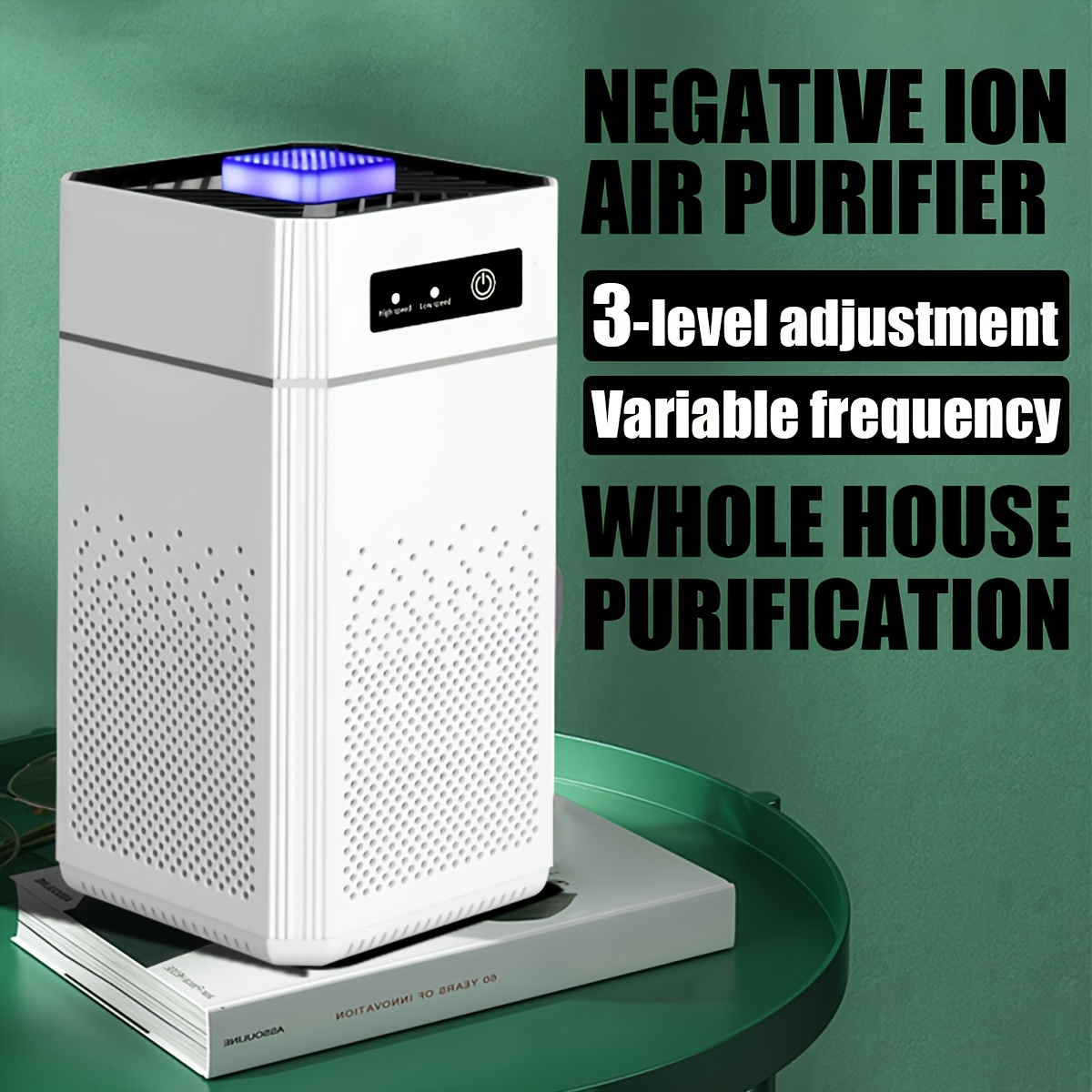 portable negative ion   with a filter   with hepa filter screen usb charging cable remove odors and dust     51 150 cubic meters per hour durable plastic high quality filter element