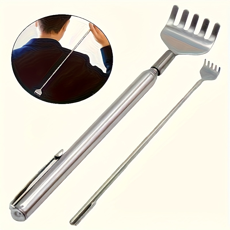 adjustable back scratcher 50cm stainless steel massage tool with ergonomic handle portable   for   reach areas compact travel   care gadget stainless steel structure suitable for 6 person household use Product details 1
