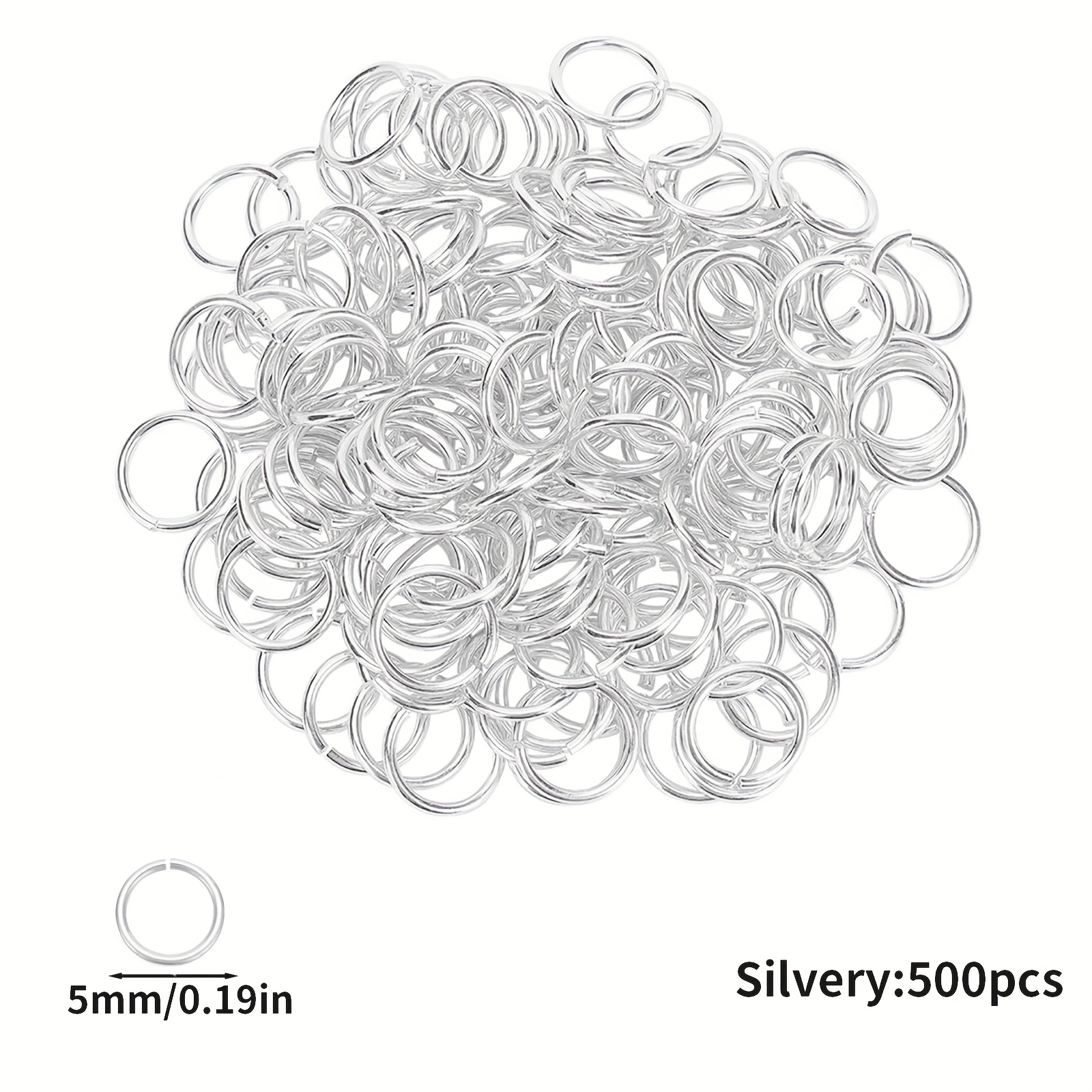 TEMU 500/1000 piezas Anillo de de 5/6 mm para collar, pulsera, aretes, conector de colgante - Adiciones de artesanía de joyería para producción
