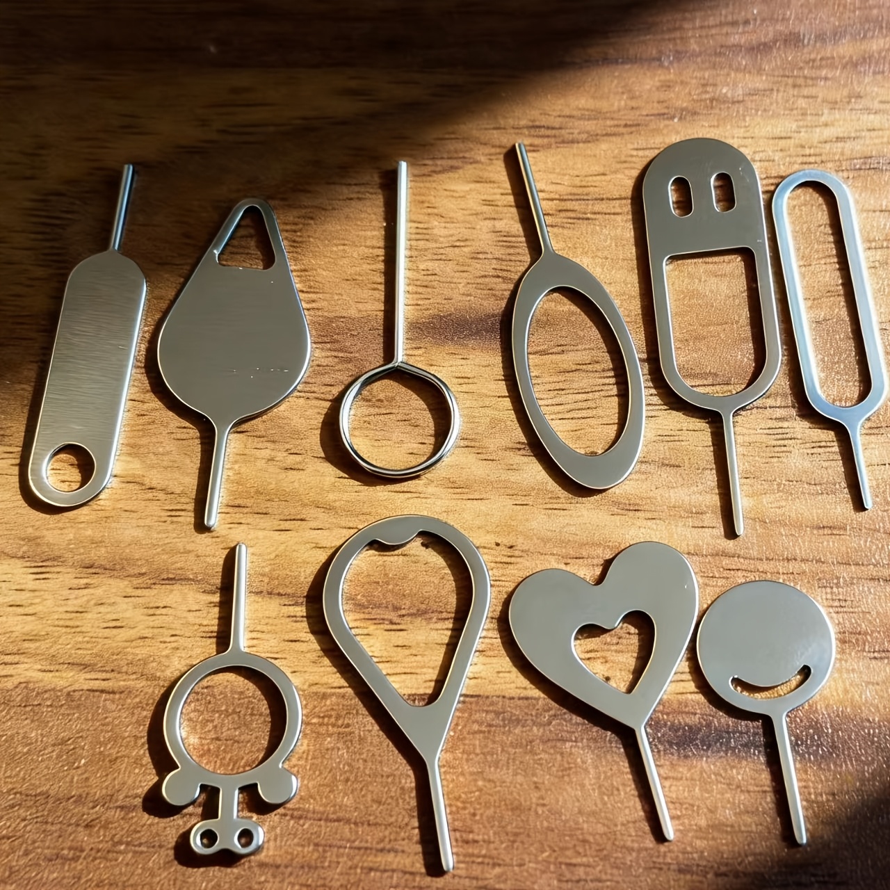 10pcs Sim Card Pin Set | Stainless Steel, , Smooth Operation, Portable And Easy To Store, Ideal For Smartphones And Tablets