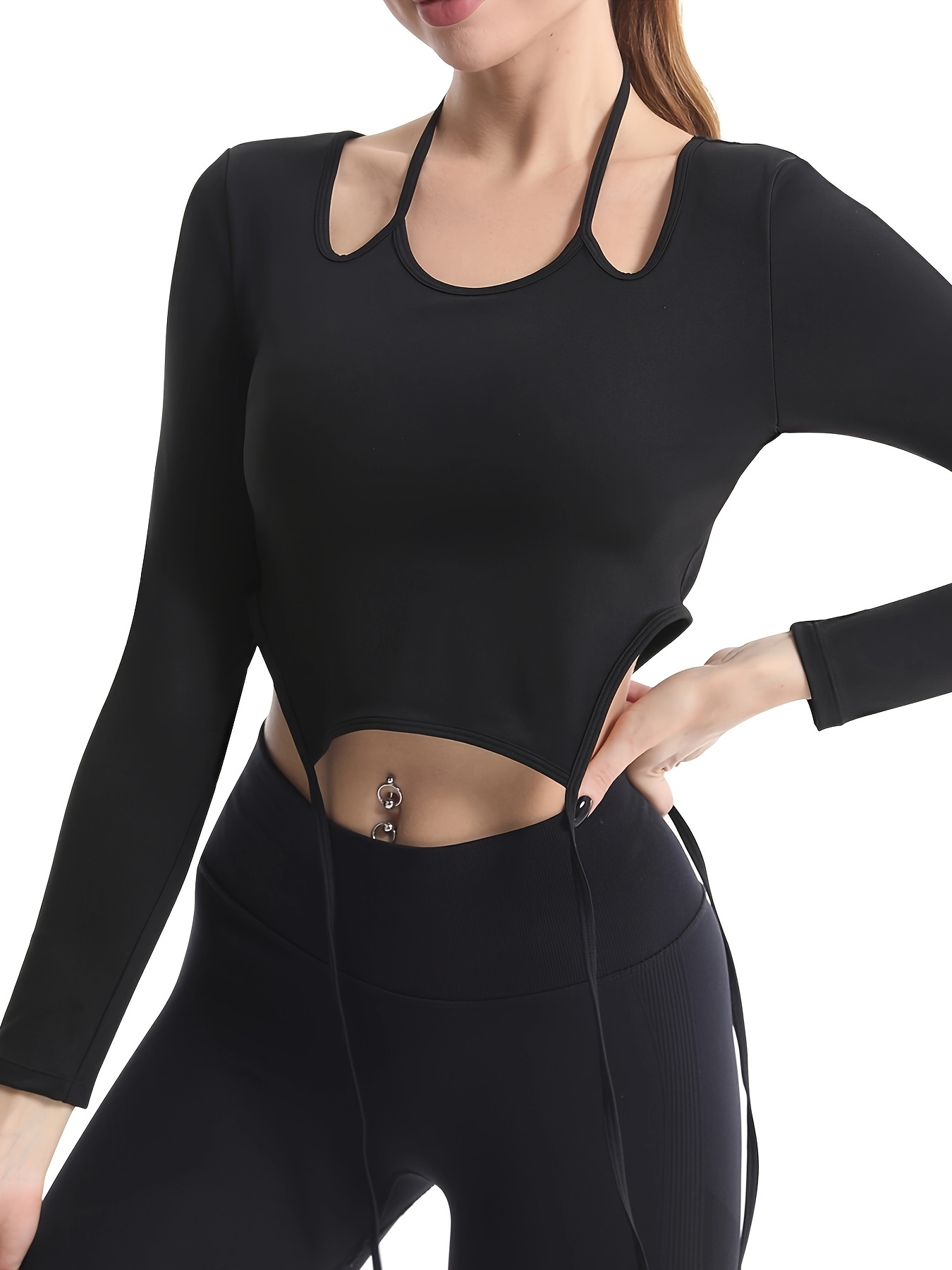 women's high long sleeve yoga top tummy control Temu Cyprus
