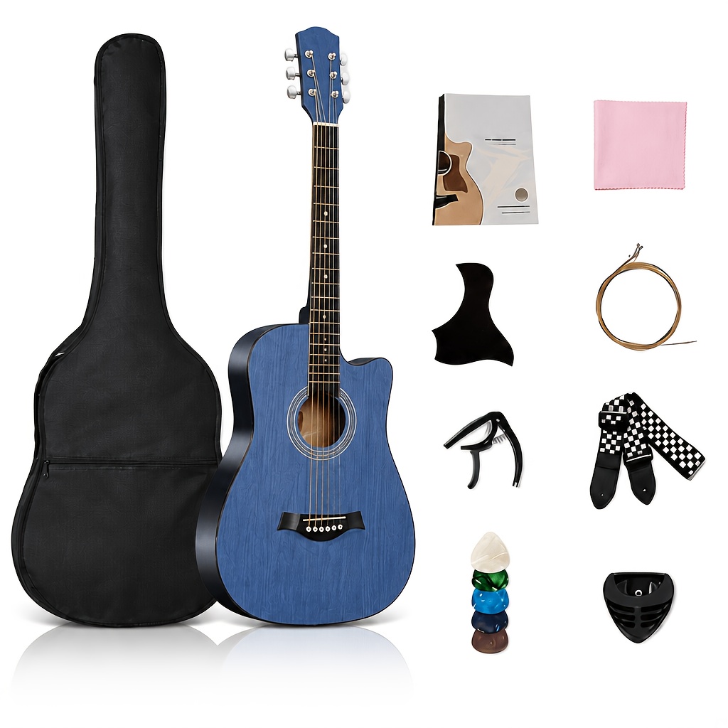 38 Inch Cutaway Acoustic Guitar, 5 Matte Color Options, Full... product image 10