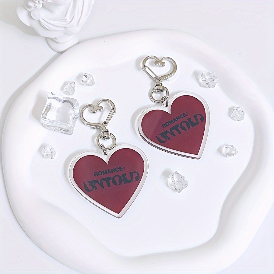 

Cute Kawaii Heart-shaped Acrylic Keychain - Purses, Backpacks & Car Keys - Ideal Valentine's Gift, Kpop, Earbud Case, Collectors Gift