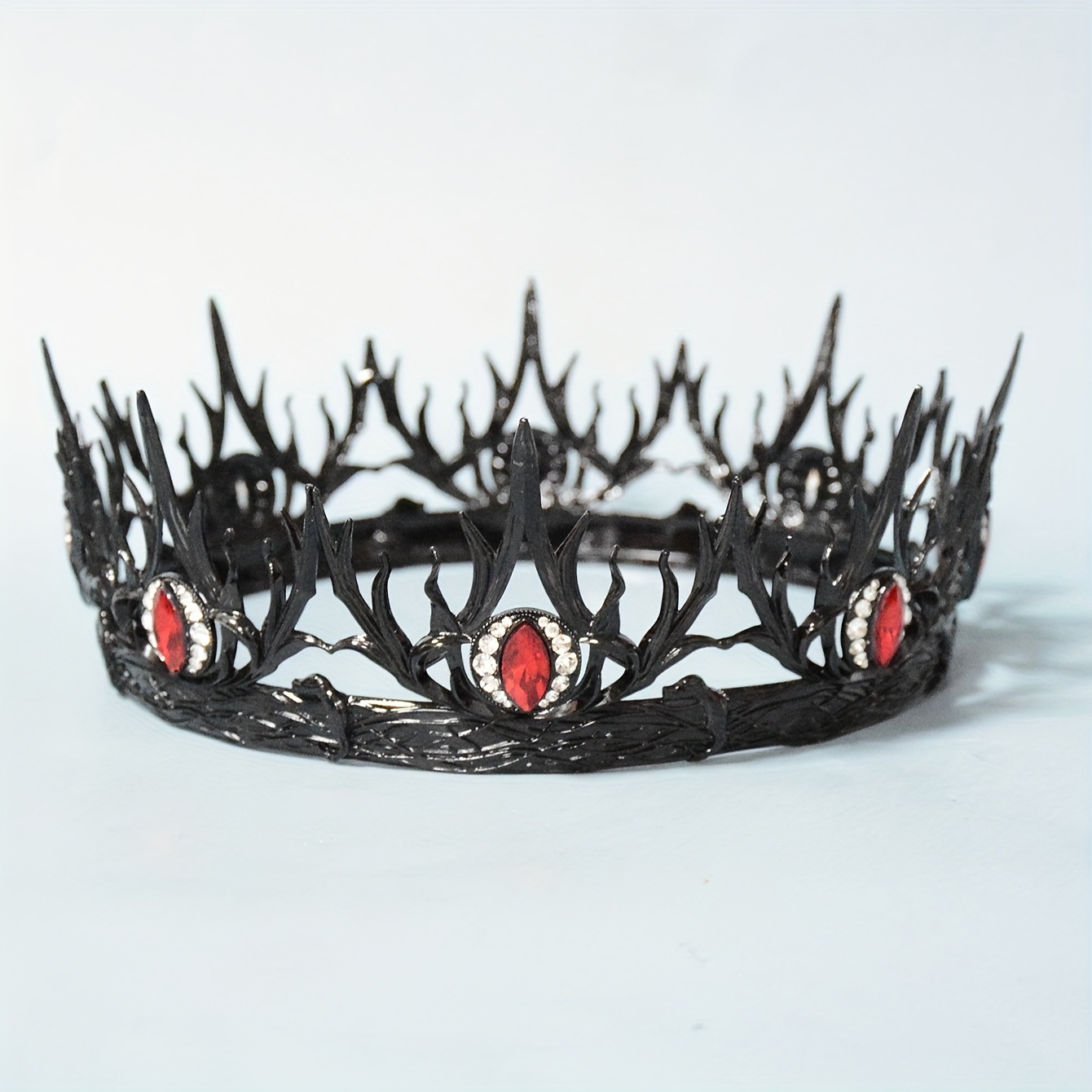 TEMU 1pc Elegant Dark Style Headwear Retro Alloy Wedding Bride Crown Unisex Headwear