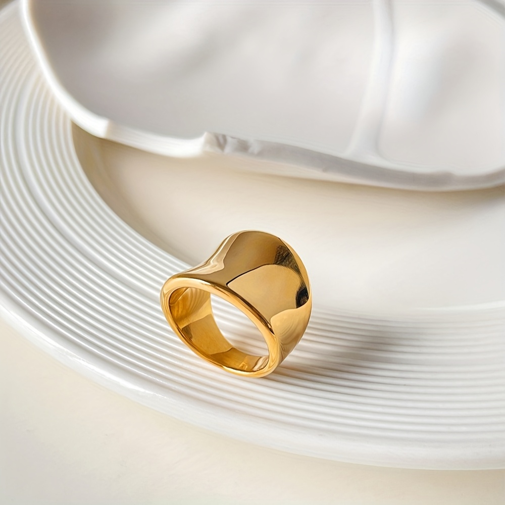 Silvery Plated Polish Ring for Women