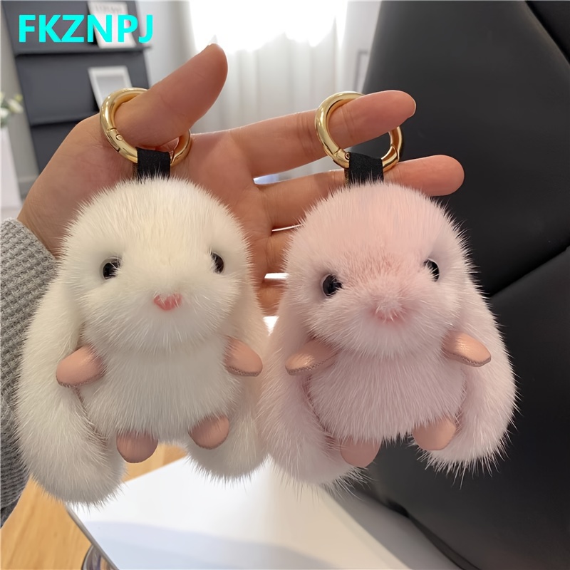 

Rabbit Bag Ornament Car Keychain Pendant Birthday Gift Plush Doll Toy Easter Gift