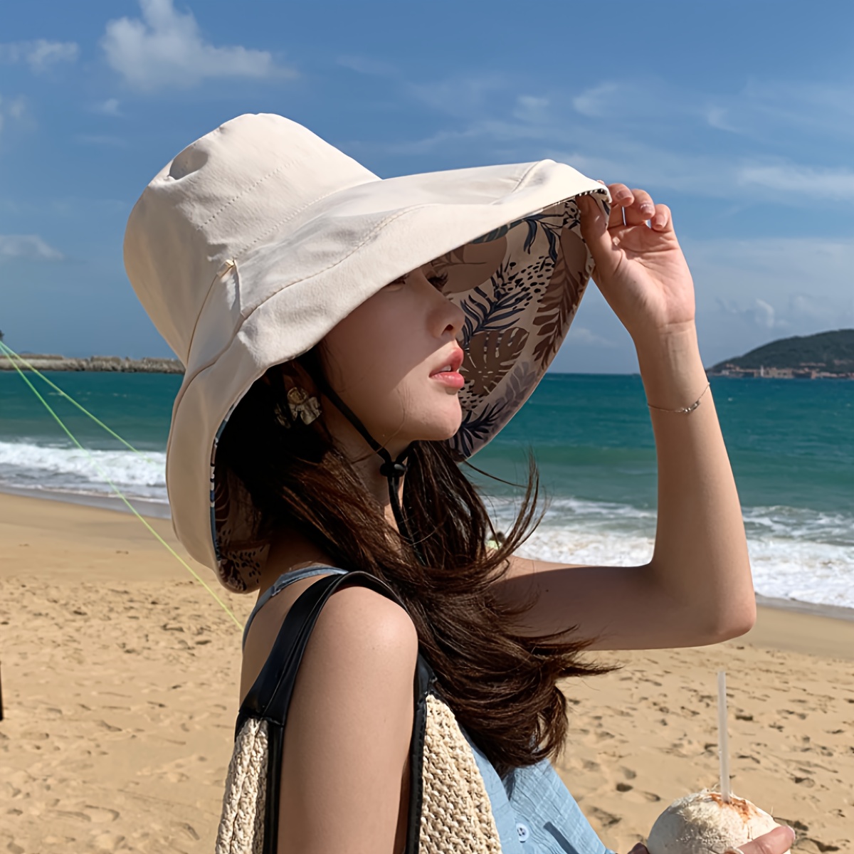 Sun Hat Packable Reversible Bucket Hats Uv Sun Protection - Temu