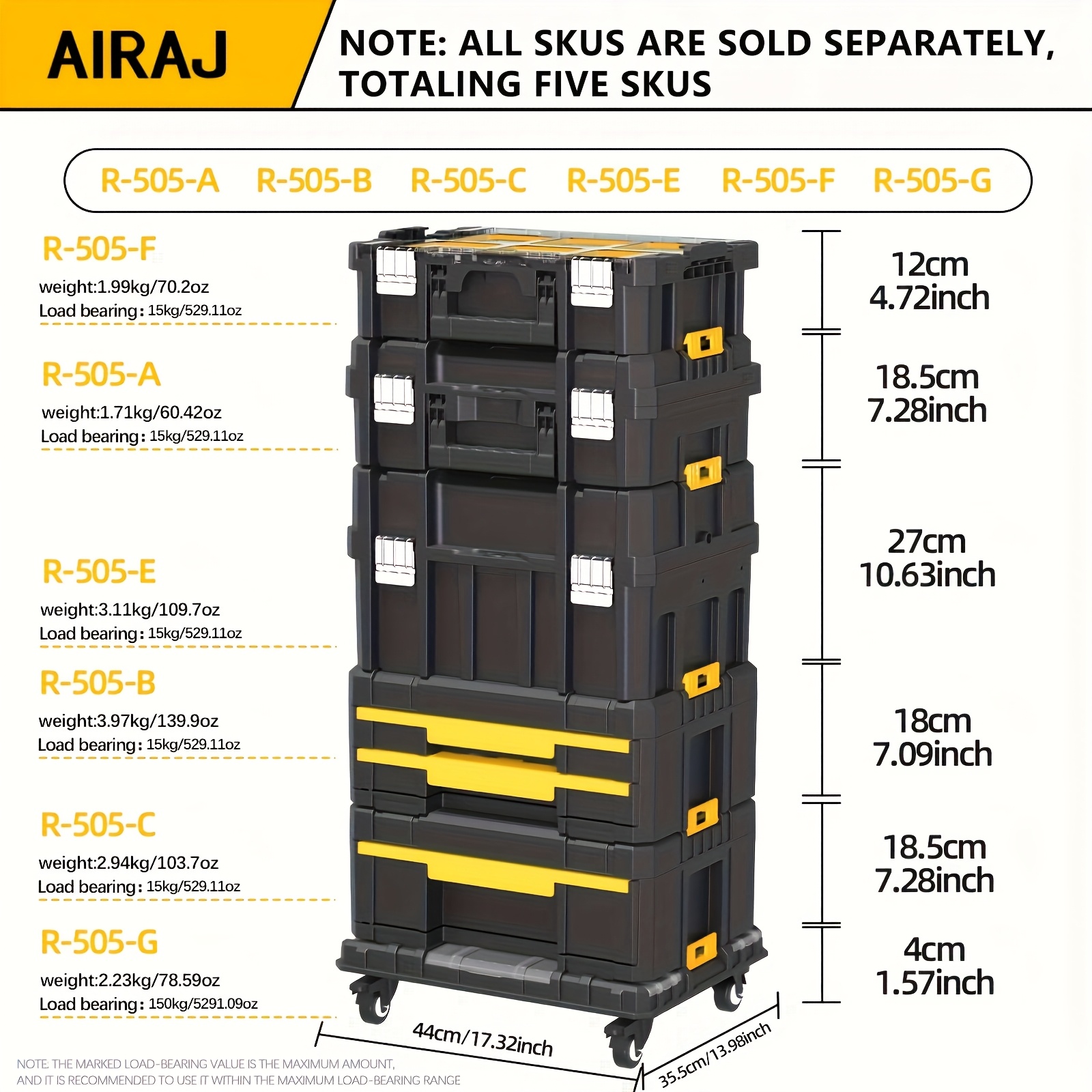  multi functional tier stackable rolling tool box plastic portable storage folding tool storage box with wheels large capacity diy repair toolbox suitable for garage storage home repairs tool organization  