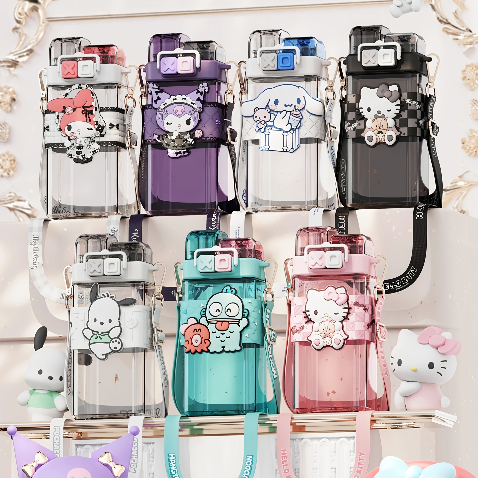 

Sanrio(17.59oz/520ml)double Bottle No Bpa- Resistance-new Material -for Sports, Office, Camping, For , For Birthday For , For Christmas(hello Kitty-pochacco-melody-kuromi--cinnamoroll)