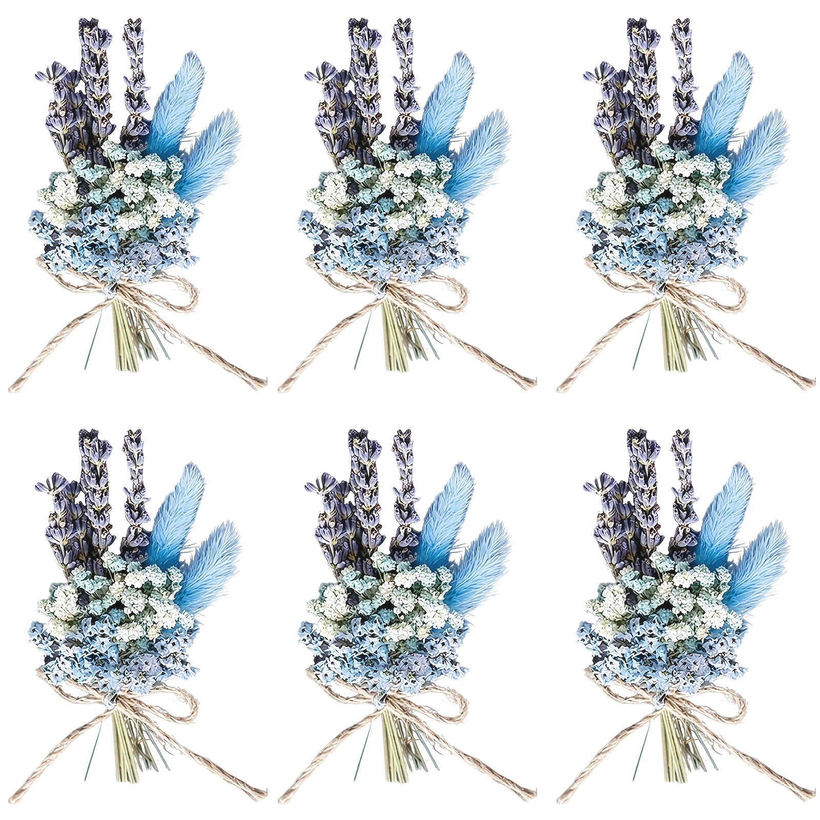 6pcs Mini Flowers Bouquet Bridesmaid Boutonnieres Wedding Decor Valentine's Day Materials