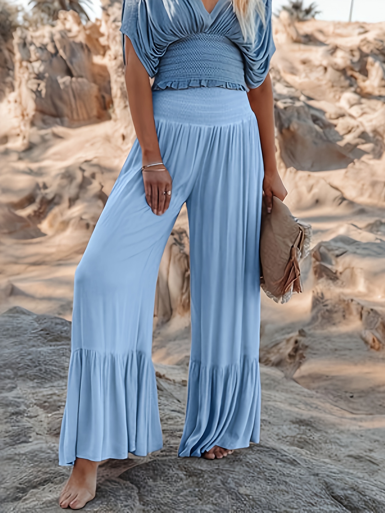 light blue pants sold on Temu United States