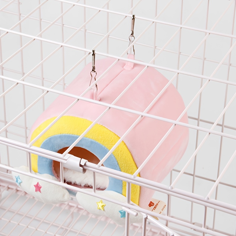 Hamster Hideout with Cute Rainbow Design