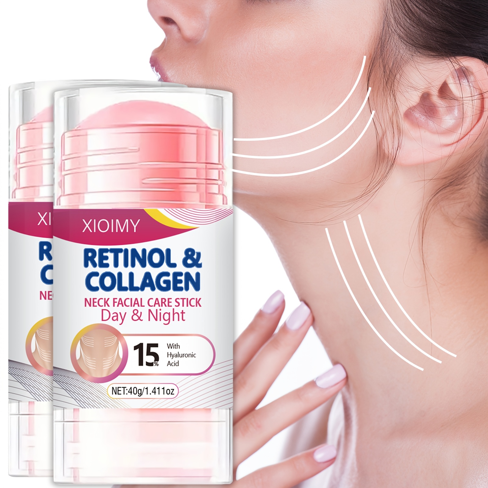 2 Piezas de Barra de Cuidado Facial y Cuello con Retinol y Colágeno, Hidratante y No Grasa, Fácil de Usar y Absorber, Suave y No Irritante, Absorción Profunda, Hipoaergénica, Adecuada para Todo Tipo de Piel