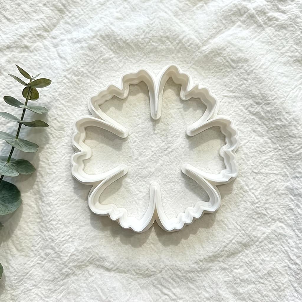 TEMU Outil en pâte de plastique de fleur avec base à pétales et support de fleur - Convient pour la découpe de pâte polymère, l'artisanat miniature,