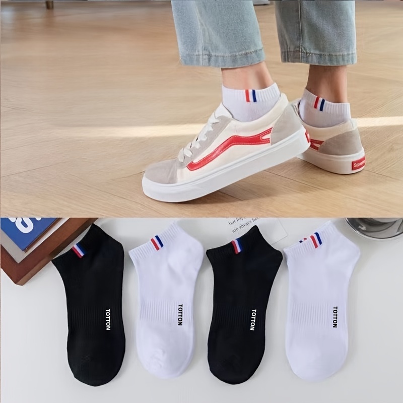 Men's Casual Fashion Letter Print Breathable Sports No-Show Socks for All Seasons, 5/10/20 Pairs, Trainer Socks Women, Sports Socks Women, High Quality Socks For Men, Athletic Socks Mens, Mens Ancle Socks For Men, Workout Socks, Casual Wear, Trendy Socks, Stylish Socks, Soft Material, Hand Wash Only, Lightweight Socks, Performance Socks, Daily Wearers, Gym Enthusiasts