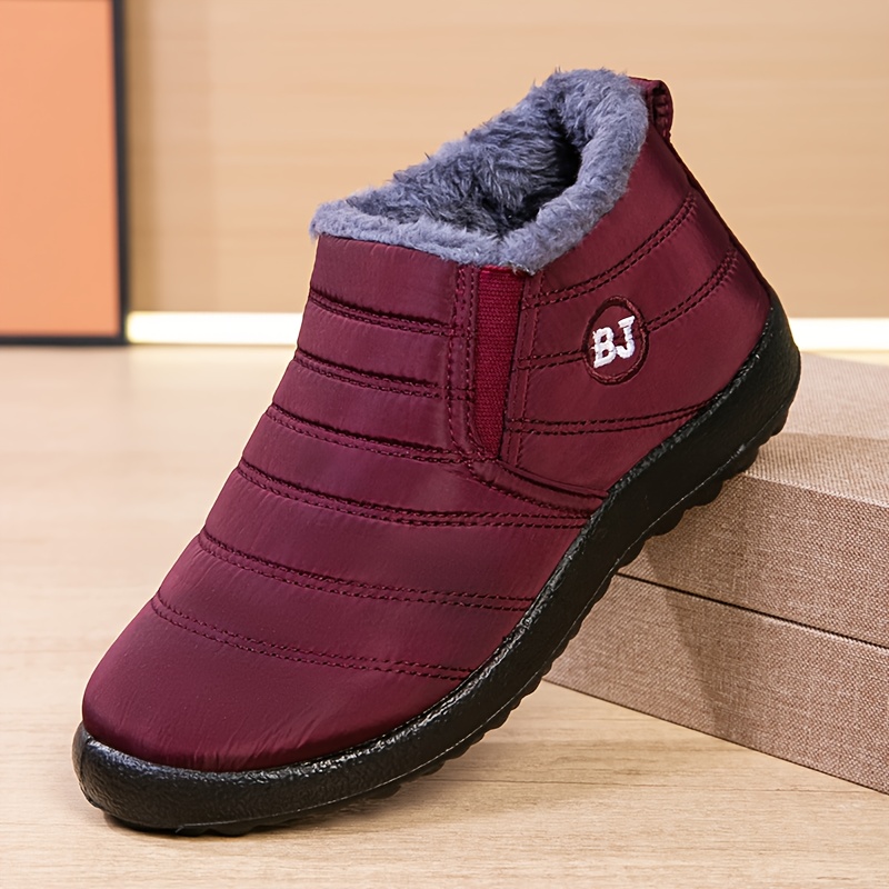 New Winter Fleece-Lined Snow Boots, Casual Outdoor Shoes