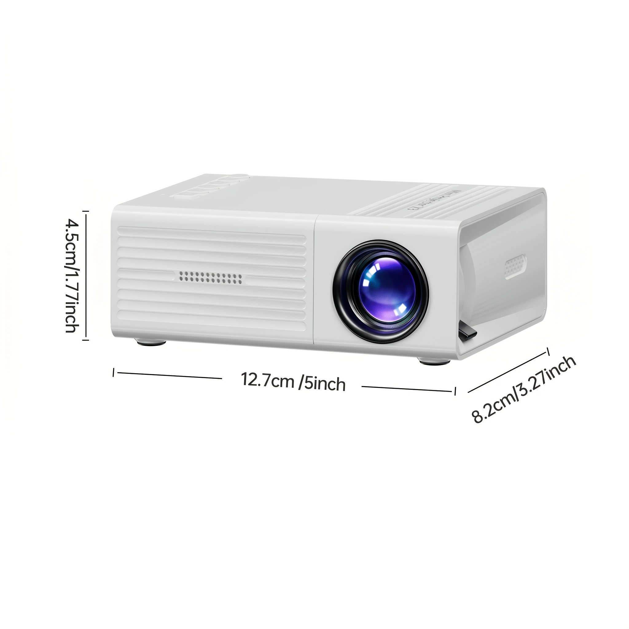 Image of Mini Portable Movie Projector, 720p Native Resolution With 1080p Support, For Home Theater And Office Use, With Built-in Speakers, Easy To Carry Around, Perfect For Living Room Movie Night