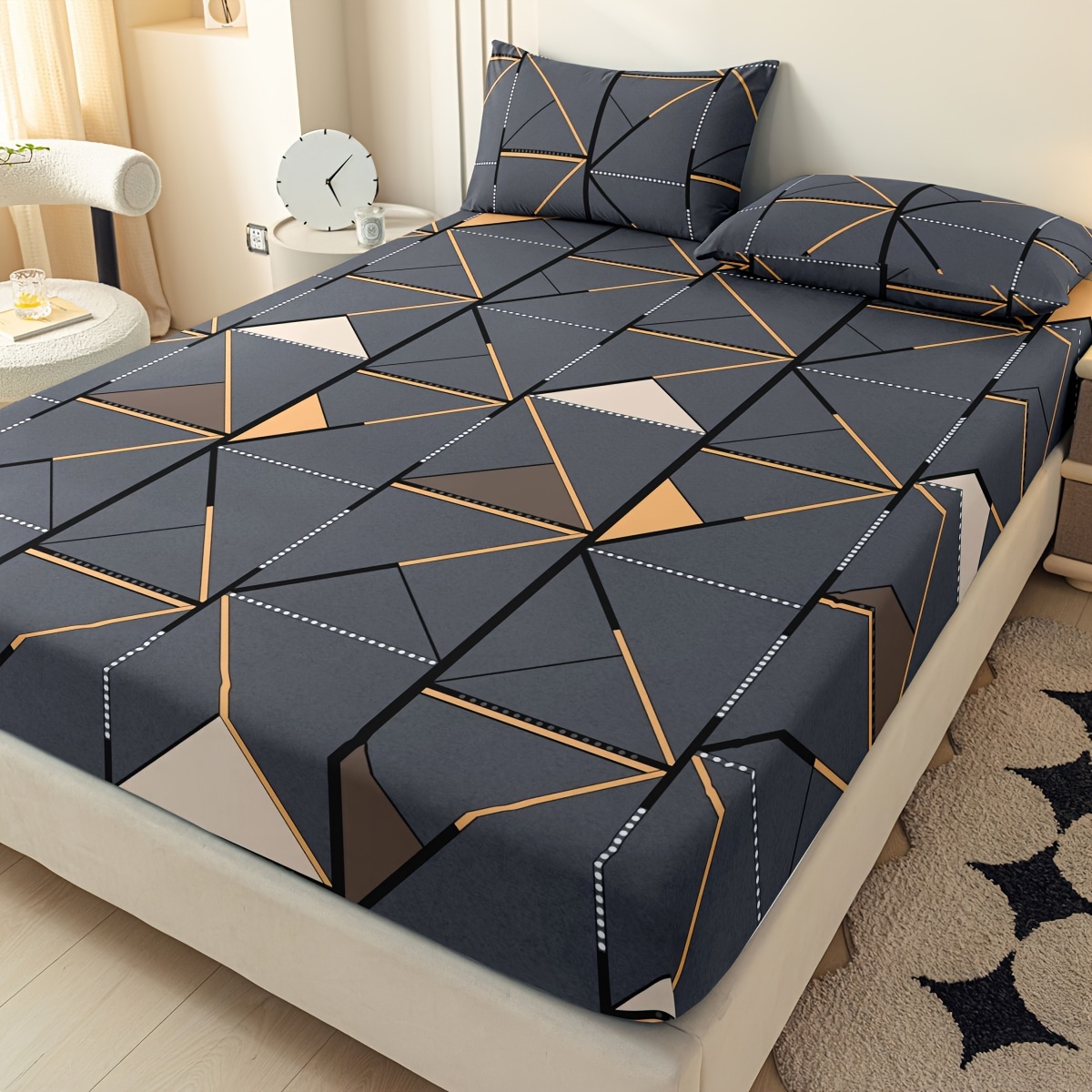 3Pcs 100 Polyester Printed Bedroom Soft