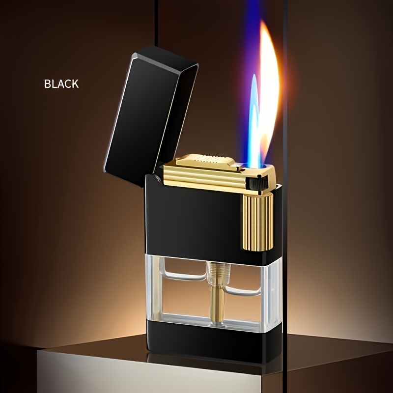 TEMU The Newest Model Of A Double-flame Transparent Gas Lighter, Which Used With An , Is A Perfect Gift