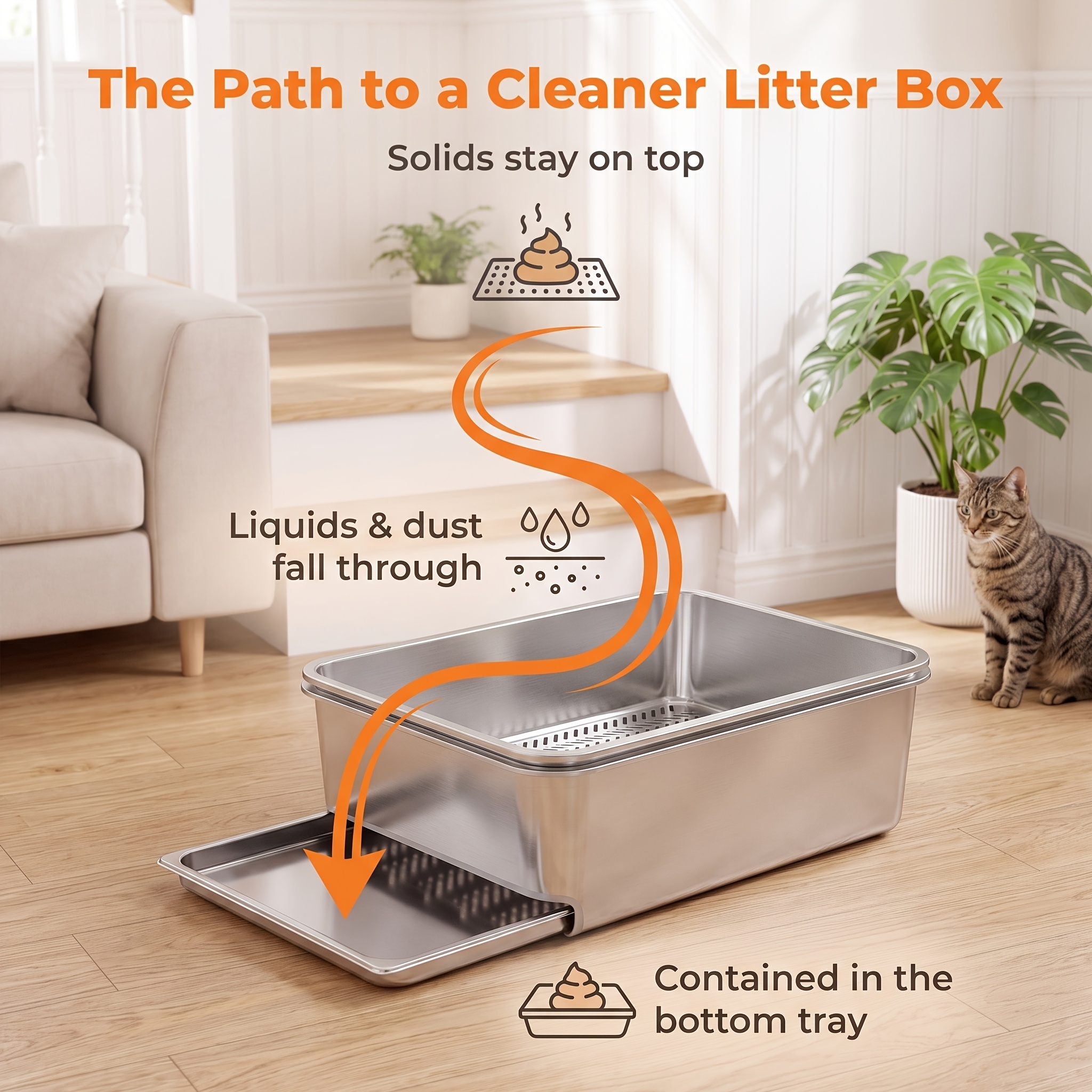 steel litter box sold on Temu United States
