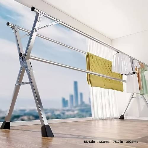 three bar and foldable drying rack in 63 inch and 78 7 inch sizes extendable length durable metal for indoor and outdoor use foldable drying rack foldable laundry drying rack