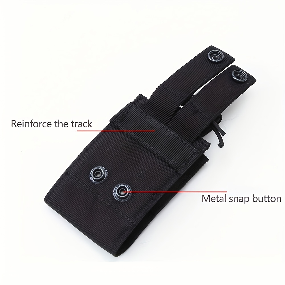 TEMU Tactical Walkie-talkie Waist Bag Adjustable Drawstring Radio Storage Pouch Wear-resistant Oxford Cloth Handheld Radio Protector Outdoor Duty