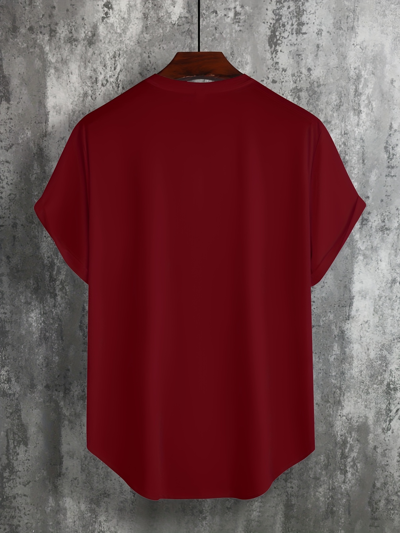 Plus Size Men's Summer V-Neck Solid Color T-Shirt, Breathable Casual Top, Athletic Comfort