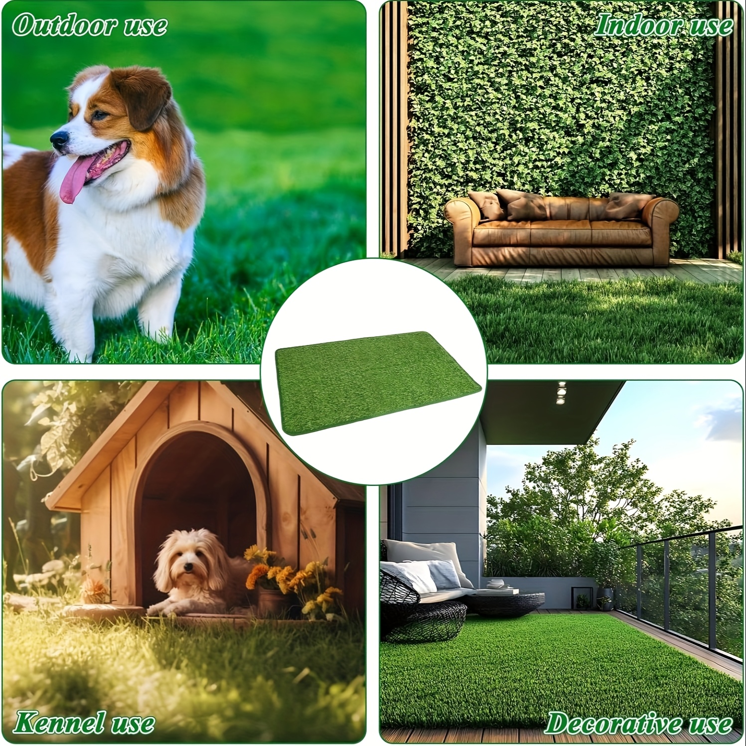 artificial grass non slip dog potty training mat turf grass pet simulation   easy to clean reusable artificial grass mat suitable for multiple water permeable and quick drying durable effortlessly create  Product details 0