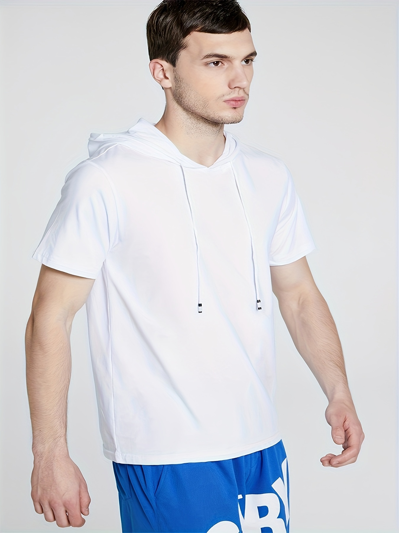 casual stylish lightweight short sleeve hooded sweatshirt - Temu