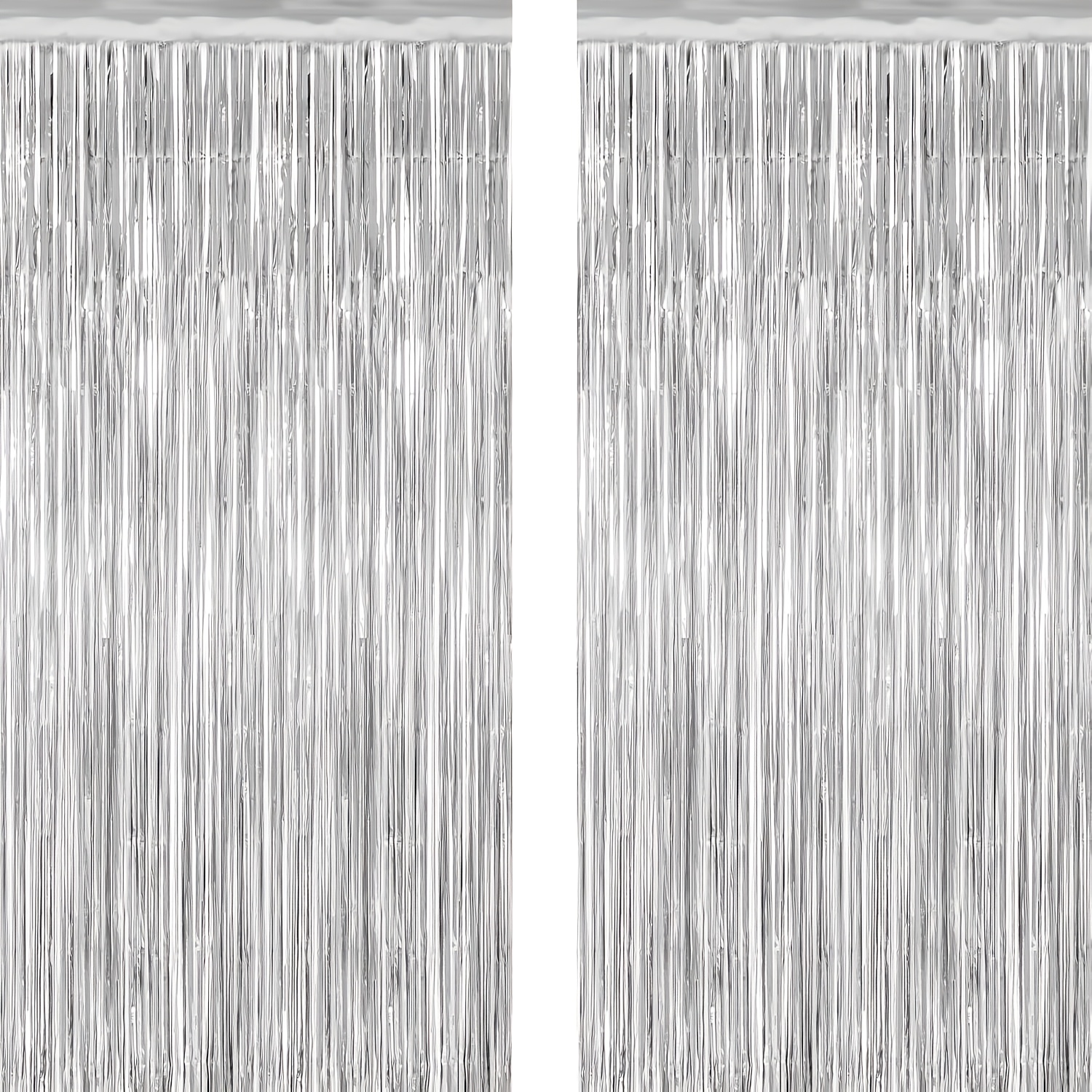 TEMU 2pcs Birthday Decoration Banner, Metallic Foil Tassel Backdrop, Shiny Ribbon Party Streamers, Suitable For Birthday, Wedding, Shower, Christmas,