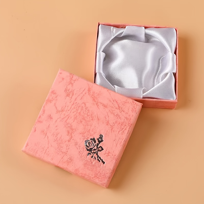 TEMU 1pc Jewelry Box, Gift Box, Bracelet Ring Box, Earring Earring Box, High-end Necklace Gift Box, Packaging Box, Party Supplies In Red, Pink, Light