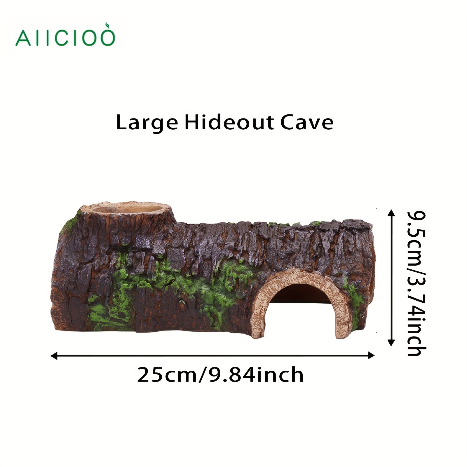 1pc * Hide Cave - Reptile Natural Terrarium Kit, Reptile Hideout For Turtle  Lizard Snake Hermit Crab