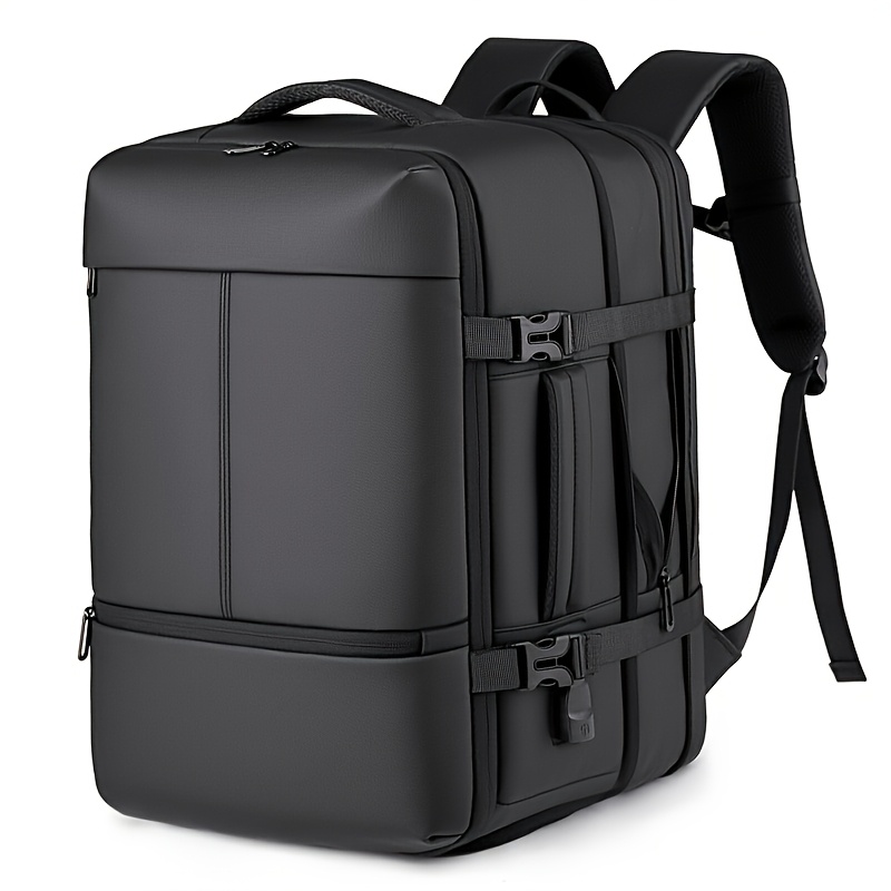 TEMU Expandable Laptop Bag With Shoe Compartment, Suitable For Men' Business Casual Backpack