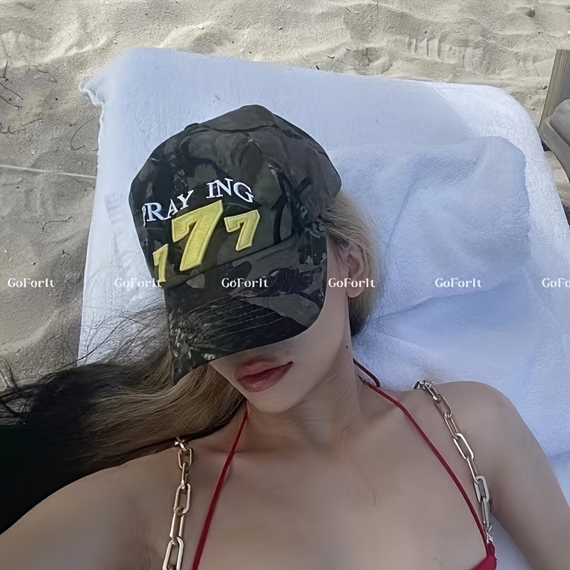 praying 777 embroidered camo baseball cap adjustable - Temu