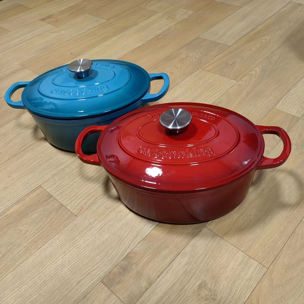 enamel dutch oven   multifunctional enamel oval pot for   stew and cooking compatible with induction gas and electric stovetops details 2