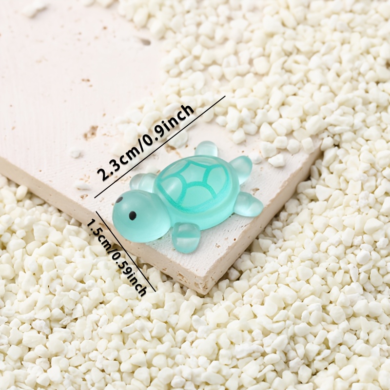 Ksheria 50pcs Mini Green Turtle Resin Figurines – Tiny Ocean Animal Decor For Crafts, Aquariums, Cake Toppers
