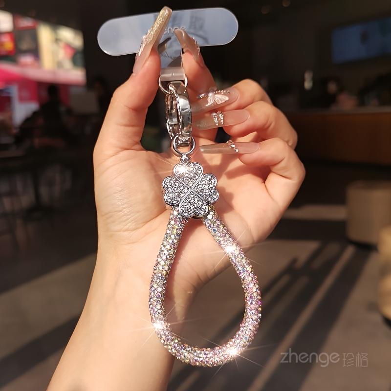 TEMU 【フルダイヤモンド】トラップ リングバックル 女性向け ペンダント アウトドア 紛失防止 親指ストラップ