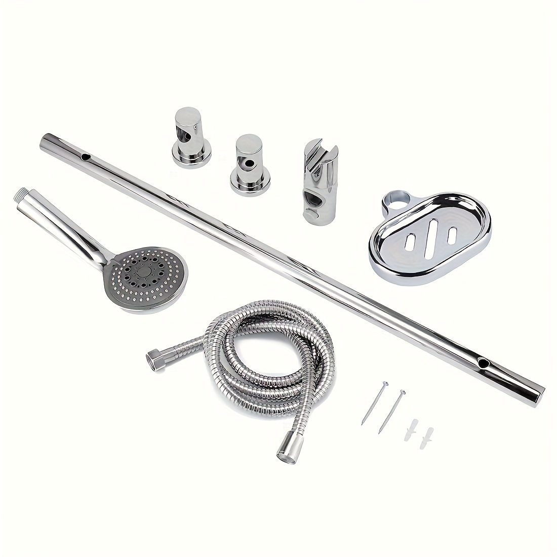 All-In-One Modern Sliding Rail Shower Riser Kit