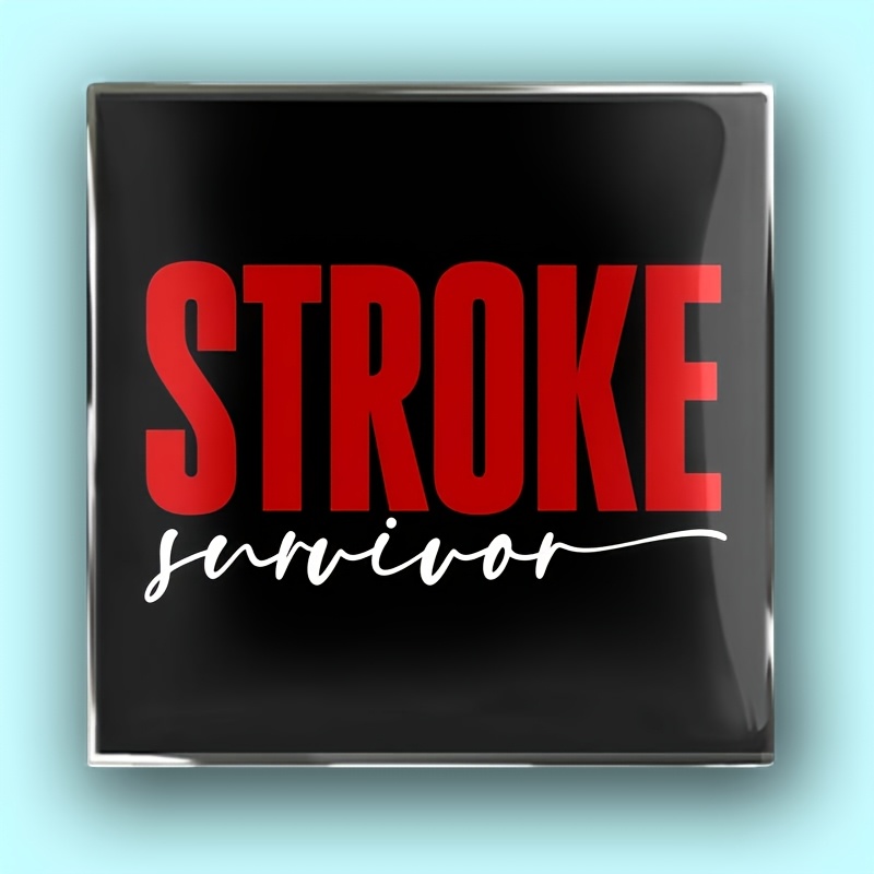 TEMU "'stroke Survivor' Pin Brooch Metal Alloy Badge Accessory, Suitable For Clothing, Hats, Backpacks, A Fashionable Accessory For , , And